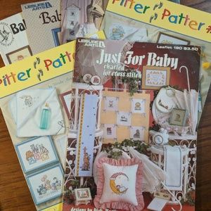 6 Baby Theme Cross Stitch Pattern Bks